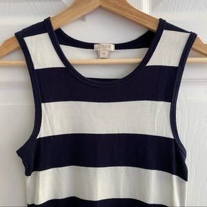 J. Crew Striped Navy & White Tank Top Size XS
